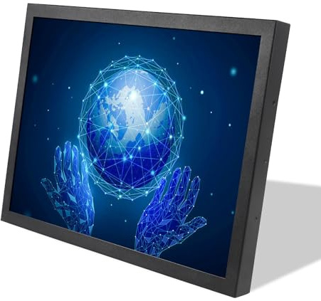 VSDISPLAY Monitor industriale, 19 pollici 1280x1024 1000nit TFT LCD schermo | H/D VGA DVI Video Input, guscio metallico con staffe