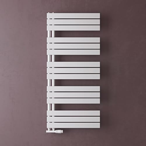 doporro Heizkörper Bad Handtuchheizkörper 131x60cm Weiß Badheizkörper | Badezimmer Badheizung Handtuchtrockner Handtuchwärmer Seitenanschluss, Effiziente Wärmeleitung, Nahtlose Schweißtechnik, FN