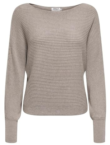 ONLY Damen Onladaline L/S Short Pullo KNT Noos Strickpullover Mit U-Boot-Ausschnitt 15226298 ,Satellite ,M