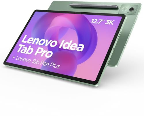 Lenovo Idea Tab Pro, Display 3K da 12.7 144Hz, Processore Mediatek Dimenity 8300, RAM 8GB, Memoria 256GB, WiFi 6, Tablet Android 14, Lenovo Tab Pen inclusa - Seafoam Green