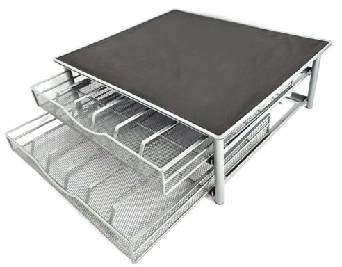 Caja de almacenamiento de café, Cajón de almacenamiento de 2 niveles, organizador de almacenamiento de cápsulas de café, caja de almacenamiento de cápsulas de café for 72 cápsulas de café, cajón porta