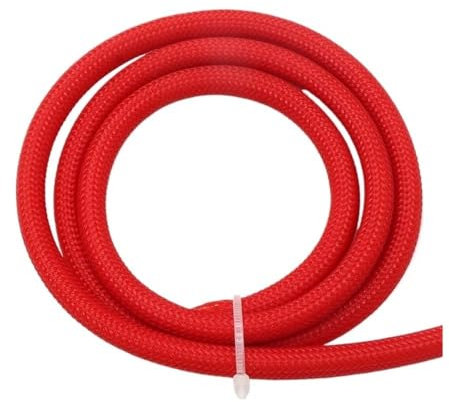 Cmis Kbei 1/2/3/5/10/20/30/50 m, isolierter PET-Geflechtschlauch, hochdichter Kabelmantel, Kabelschutz, Geflechthülsen für Drähte (Rot, 6 mm - 2 m)