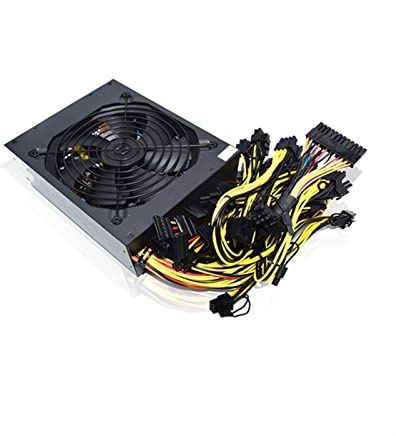 CEKGDB ATX 2000 W Convient à tous les types d'alimentation minière 8 GPU ETH Rig Ethereum Miner PC psu contrôle de la température Mute 180-260 V