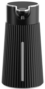 400 ML Seifenspender Automatisch, Elektrischer Seifenspender mit Sensor, Schaumseifenspender Automatischer Wandmontage, mit 2 Einstellbare Stufen, Schwarz, USB, IPX6 Wasserdicht