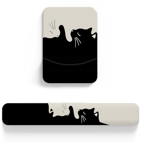 AOKSUNOVA Mauspad mit Handauflage Mousepad mit Gelkissen und Tastatur Handballenauflage für Büro und Zuhause Katze