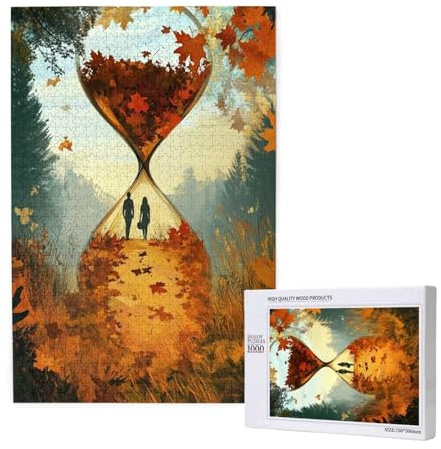 Puzzle 5000 Teile Herbst Puzzles für Erwachsene Blätter HD Puzzel Anspruchsvolles und Lustig Kreatives Unterhaltungsspiel, DIY Holzpuzzle für Erwachsene Als Feiertage Geschenk fur Frauen M-1686
