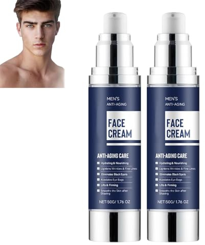 Crema viso uomo 6 in 1, crema viso anti-età per uomo, idratante e nutriente, trattamento borse sotto gli occhi, idratante anti-età che riduce le rughe