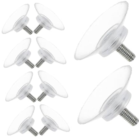 ROMISBABA Lot de 10 Ventouses pour Table en Verre Transparentes Vis PVC, Fixation Puissante et Sécurisée, Accessoires Meubles Multifonctions pour Maison et Bureau
