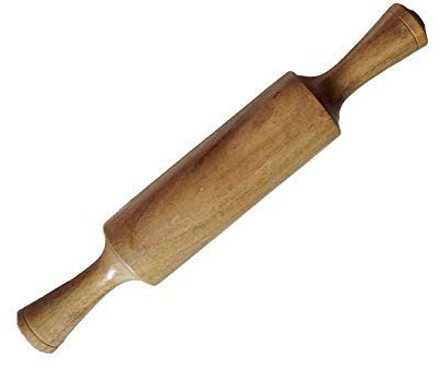 MIX MAGIC MART Wooden Rolling Pin (Chakla Belan) for Roti Paratha & Pastry Dough – Heavy Duty Smooth & Non-Stick for Easy Rolling and Pizza Cookies and Indian Flatbreads