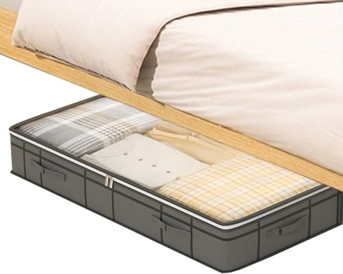 Generico Contenitore Sotto Il Letto - Contenitore 90L Per Vestiti Sotto Il Letto | Cassetto Organizzatore Con Coperchio Chiara Per Armadio Camera Dormitorio Appartamento Vestiti Scarpe