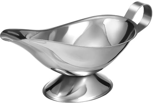 Toyvian Salseras de Acero Inoxidable 10 Oz 2 Unidades, Salsera con Vertedor para Condimentos y Salsas, Cuencos Metálicos para Cocina, Ideales para Barbacoa y Fiestas