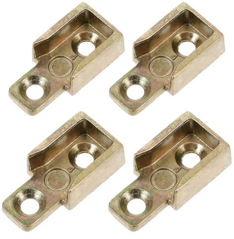 WATIIFUFU Juego de 4 Herrajes para Ventana Abatible de Aleación de Zinc Placa de Cierre Dorada y Pestillo para Mejorar la Seguridad en Dormitorios y Salones