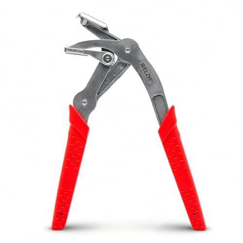 WELZH Plastic Clip Removal Pliers Trim Fastener Tool Claw Jaw Design Spring Loaded One Hand Operation Stainless Steel Interior Panel Dashboard Professional Workshop Use 7667-WW