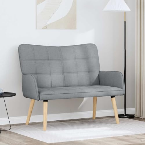 Solivagant Zweisitzer Sofa Hellgrau 115 x 61 x 87 cm Stoff, Möbel,Sofas, 16.005 kg-42028891