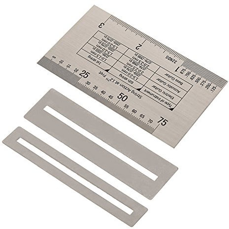 Stringa per chitarra, in acciaio inox, righello a doppia faccia per chitarra, strumenti di misurazione con protezioni per tasti