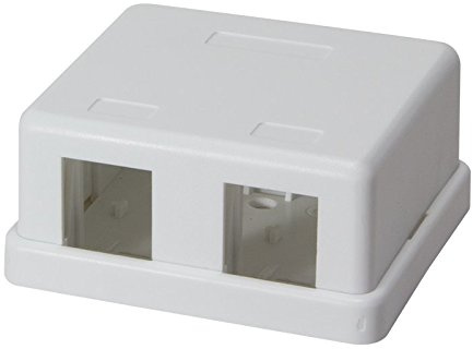 Faconet® Keystone Aufputz-Leergehäuse Modular Leerdose 2 Port UTP (03 Stck.) Weiß
