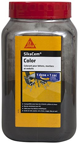 Sika - Färgämne - SikaCem Color Svart - Pulverfärgad - För cement, kalk och plåster - UV-beständig - 0,7 kg/bussning