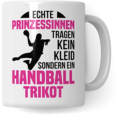 Pagma Druck Handball Tasse, Handball Geschenke für Frauen Becher, Handballerin Spruch Kaffeetasse Geschenkidee, Handballspielerin Kaffeebecher Handballverein Handballer