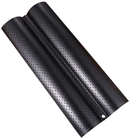 Cabilock Backform Edelstahl Baguettebackblech 2 Mulden Pfanne Antihaft Brot Backen Kochen Bäckerei Restaurant Backzubehör Schwarz