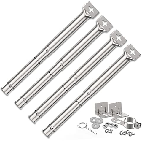 Coisien Bruciatore a Tubo Universali in Acciaio Inox 30,8 a 44,9 cm Accessori per Barbecue a Gas, Regolabile Tubo Ricambi per Master Forge Perfect Flame Uniflame Lowes e Altri Barbecue (42204-4)