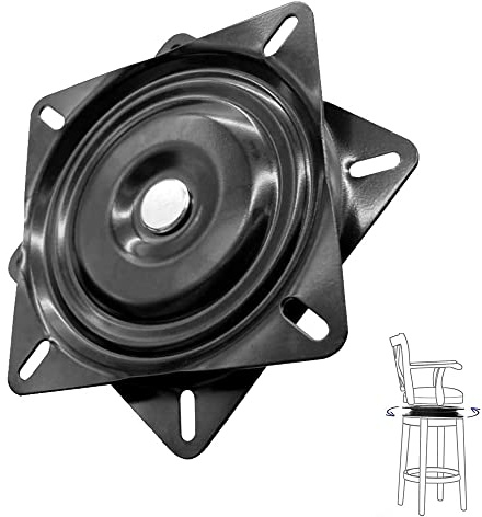 Drehlager, Metall Möbel Drehteller, 360° Grad Swivel Drehteller, Schwarz | Drehbeschlag Drehteller Kugelgelagert, Möbel Drehbeschlag, Drehteller Drehplatte, Für Hocker, Tische, Bücherregale