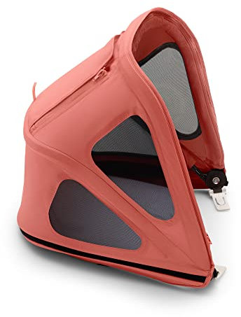 Bugaboo Capota Bee ventilada, extensible para una protección adicional y una protección solar óptima, repelente al agua, compatible con todos los carritos Bugaboo Bee, Sunrise Red