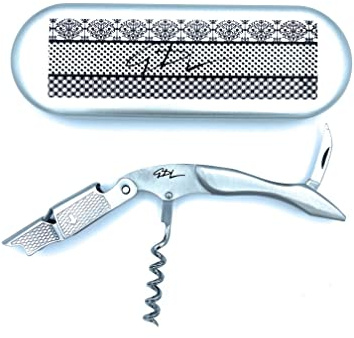 Professioneller Korkenzieher - Flaschenöffner aus Edelstahl mit Stabiler Geschenkbox - Elegantes und Kompaktes Design - Geschenkidee für Sommelier und Weinfreund