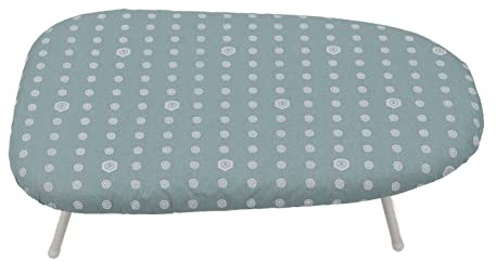 Mini Tabla de Planchar, Tabla de Planchar de Mesa con Patas Plegables Antideslizantes, Tabla de Planchar Portátil con Cubierta de Algodón para Costura, Sala de Manualidades,(Flor fresca y elegante)