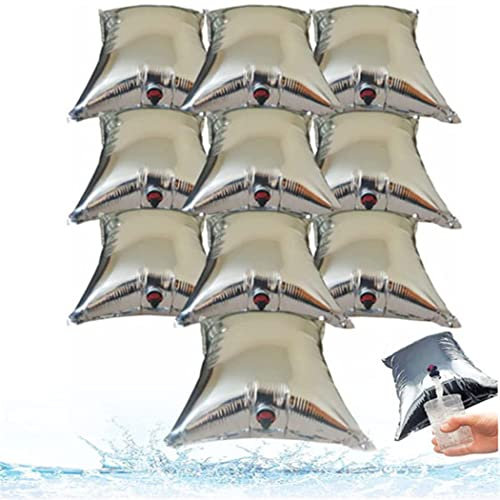 Generic Wassersack Notfall Faltbarer Wasserkanister 10x10 Liter mit Zapfhahn Mobiler Wassertank zur freien Aufbewahrung im Zimmer beim Camping Wandern