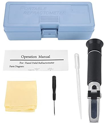 Brix Refraktometer mit ATC, Meerwasser Salzgehalt Messgerät Aquarium Optik Refraktometer Temperatur ATC Digital 0-10%