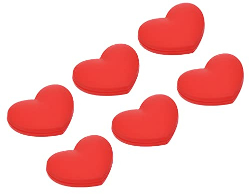 PATIKIL 6pz Tennis Vibrazione Smorzatore Forma Cuore Silicone Rosso