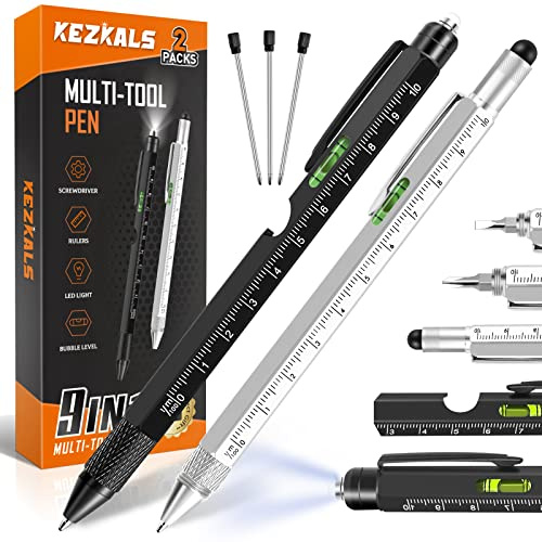 KEZKALS Geschenke für Männer, 2pack-9 IN 1 Kugelschreiber, Männergeschenke | Geburtstagsgeschenk Gadgets Lustige Kleine Geschenke für Männer, Adventskalender Füllung Männer Geschenke