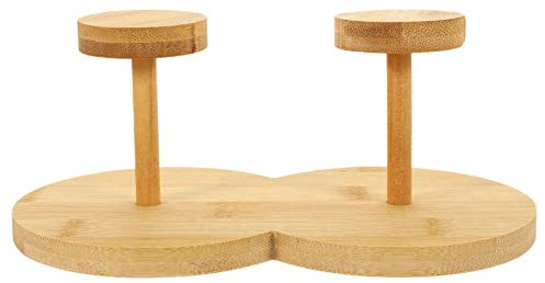 Alipis Dispenser di bicchieri di carta usa e 2 scomparti Dispenser di tazza di caffè in legno Organizzatore Forniture per caffetterie Porta bicchieri di carta Organizzatore di stoccaggio per contatore