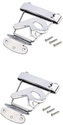 Toyvian 2stücke r Shape String Guitar Tailpiece Bridge Metall Halbakustische Brücke Für Jazzgitarre Installieren Langlebig Silberfarben Ersatzteile