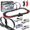 AGM MASTECH Slot Car Race Track Sets avec 4 Voitures à sous exquises, Piste de Batterie ou de Voiture électrique, Jouets Cadeaux pour garçons et Filles âgés de 4 à 8 Ans, de 8 à 12 Ans