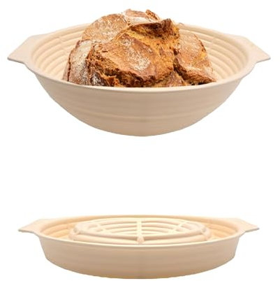 Cesta de fermentación para pan de silicona, cesta de fermentación, cesta de fermentación, redonda, para hornear, moldes de pan para hornear, masa ascendente, molde de pan, multifuncional, accesorios