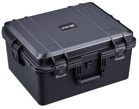 Lykus HC-4630 Wasserdichter Schaumstoffkoffer, Innengröße 42,3x32,3x21,7cm | IP67 wasserdicht, steckbarer Schaum, geeignet für Kameras, Objektive, elektronische Geräte und mehr