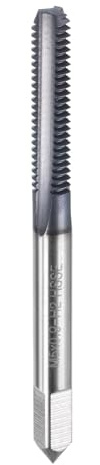 sourcing map Taraud à filetage métrique M5 x 0,9 6542 Cobalt en acier rapide avec revêtement TiCN pour droitier 3 cannelures droites Filetage à main