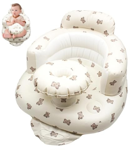Ryvera Aufblasbarer Sitz für Babys ab 3-36 Monate - Inflatable Baby Seat mit Eingebauter Luftpumpe