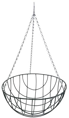 Oakland Gardens Hanging Baskets 18(45cm) Metal Green Planter Chain | Garden Planter Baskets for Indoor & Outdoor Use|Pack of 1