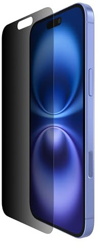 Belkin ScreenForce InvisiGlass iPhone 16 Plus Sichtschutz, kratzfester Stoßschutz Schutzfolie aus recyceltem Glas, blasenfreie Applikation, Displayschutz für iPhone 16 Plus, 15 Plus, 14 Pro Max