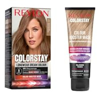REVLON Colorstay Tinte Pelo Mujer, Coloración Permanente de Larga Duración, Tono 7.1 Rubio Ceniza + Mascarilla Potenciadora del Color, 125ml Tono Rubio