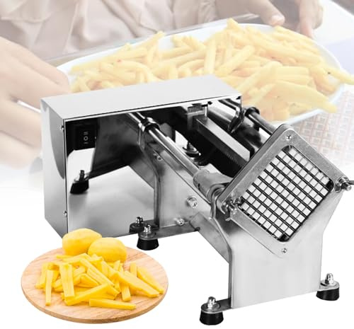 VNATWGOO Elektrischer Pommes-Frites-Schneider, Automatische Kartoffelschneidemaschine, FüR Die Gewerbliche Und Private KüChe
