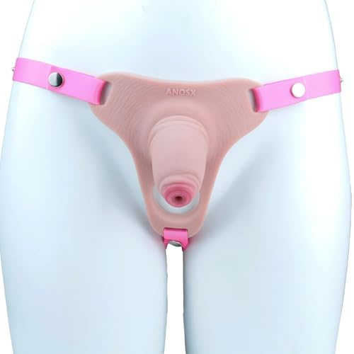 Peniskäfig aus Silikon Sex Spielzeug für die Männer Chastity Cage mit Gürtel und 4 Verschiedenen Größen zur Verkleidung der Penisgröße Weicher Keuschheitskäfig für Männer Penis Bondage (S,Pink)