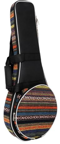 Garneck Mandolinen Aufbewahrungstasche Instrumententasche Mit Handtasche Robustes Baumwollgewebe Bequeme Schultergurte Großes Vordertaschen Für Noten Saiten Zubehör Und Werkzeuge