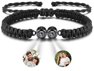 Jovivi Personalisiertes Armband mit Foto Bild Projektion Armband Fotoarmband Foto Armbänder Liebe Freundschaft Schmuck Personalisierte Geschenke für Männer Frauen Geburtstag