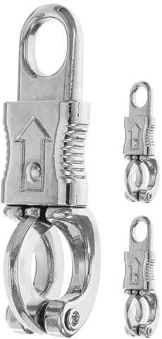 Abaodam 3 Pcs Zinc Alloy Equestrian Rope Hook Quick Release Metal Clips for Horse Tack Outdoor Sports Safety Equipment
