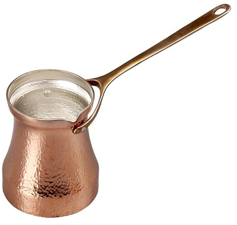 XYUERU Handmade Copper Teapot, Vintage Hammered Copper Teapot, Turkish Coffee Cup, Easy to Clean, for Home, Cafe(100ml)