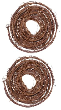LOORGVEL 2 Stück Naturrattan Selbstgemacht Bastelranken 46m – Natürliche Rattan Girlanden für Saisonale Dekoration Handwerksprojekte und Wohnambiente
