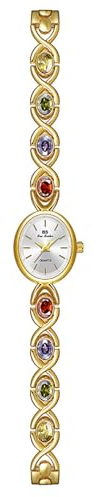 XCZAP Ladies Fashion Exquisite Compact Quartz Watch Elegant Luxury Silver Women Watches Designer Alloy Waterproof Bracelet Wristwatch (y-Gold)